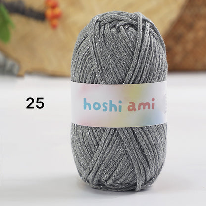 Starlight Lame Cotton（スターライト・ラメコットン）50g｜ふんわりコットン×きらめく銀糸｜バッグ・帽子・韓国風小物に｜高見えデザイン｜全29色