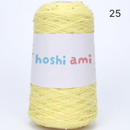 【綿100％】Dazzle Yarnダズルヤーン 50g｜ビーズとスパンコール付き｜春夏向け サマーヤーン 5本撚り｜ウェア、ショール、小物用