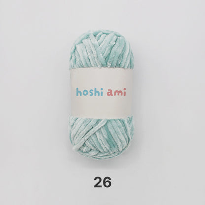 Moco Velvet Yarn（モコベルベットヤーン）100g｜シェニール・モールヤーン｜ベルベットのような艶感の毛糸｜秋冬小物・あみぐるみに｜全50色