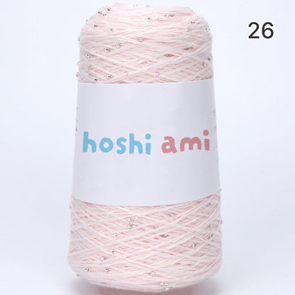 【綿100％】Dazzle Yarnダズルヤーン 50g｜ビーズとスパンコール付き｜春夏向け サマーヤーン 5本撚り｜ウェア、ショール、小物用