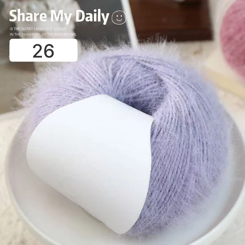 Snow Fur Yarn（スノーファーヤーン）100g｜雪のようなふわふわ感｜全27色 単色ファー毛糸｜マフラー・帽子・スヌード・編みぐるみ向け｜全27色