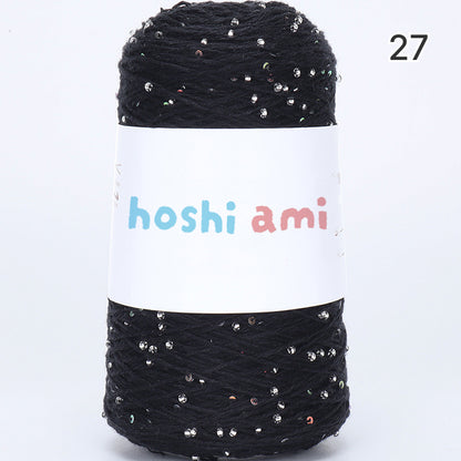 【綿100％】Dazzle Yarnダズルヤーン 50g｜ビーズとスパンコール付き｜春夏向け サマーヤーン 5本撚り｜ウェア、ショール、小物用