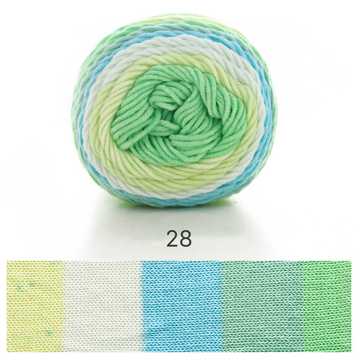 「夢」 100g｜多彩なグラデーションヤーン｜編むだけで可愛いボーダー柄が出現｜SNSで話題の韓国風