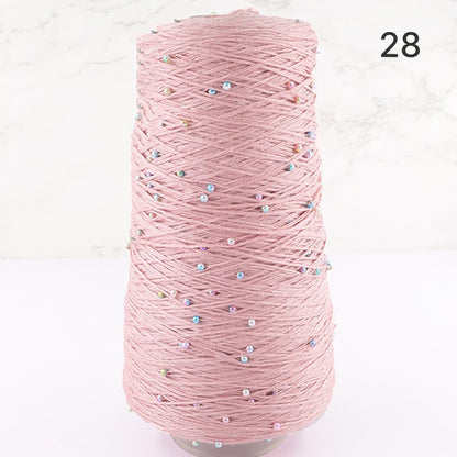 Pearl Cotton（パールコットン）350g｜真珠のような輝き｜パールビーズ入りシルケットコットン｜上品な艶と涼やかなサマーヤーン｜韓国トレンドのバレエコア風｜全75色