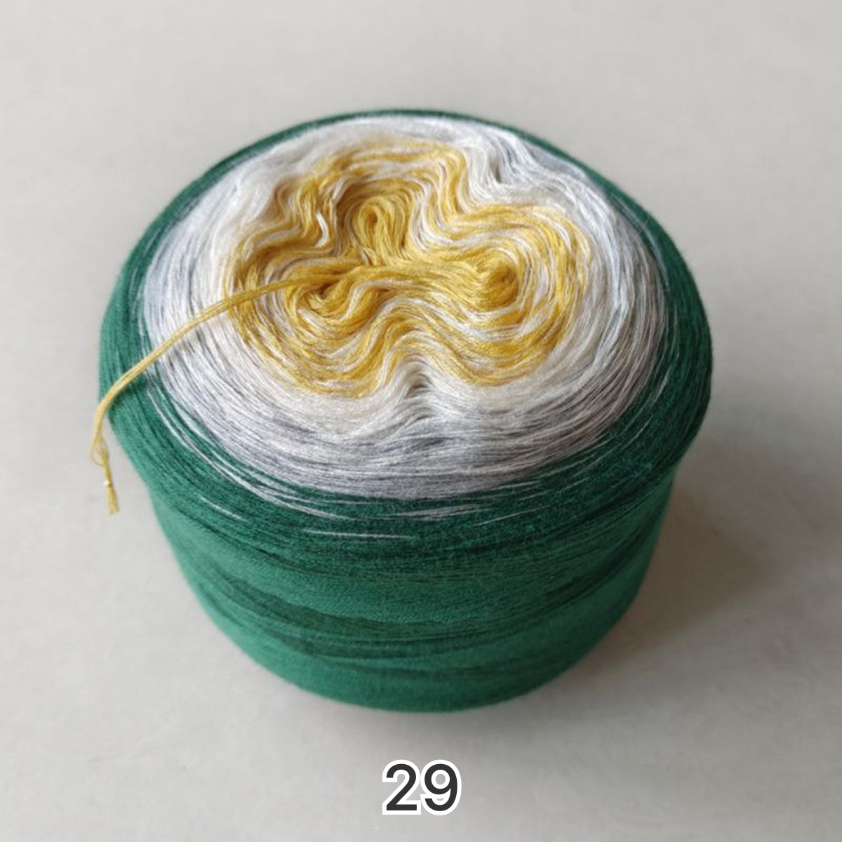 【シルケット加工・綿100%】Joyful Cake Yarn（ジョイフルケーキヤーン）300g｜ロングピッチ段染め・韓国風｜夏用ウェア・ショール・ブランケットに最適｜全36色｜電子版 ショール編みレシピ プレゼント！