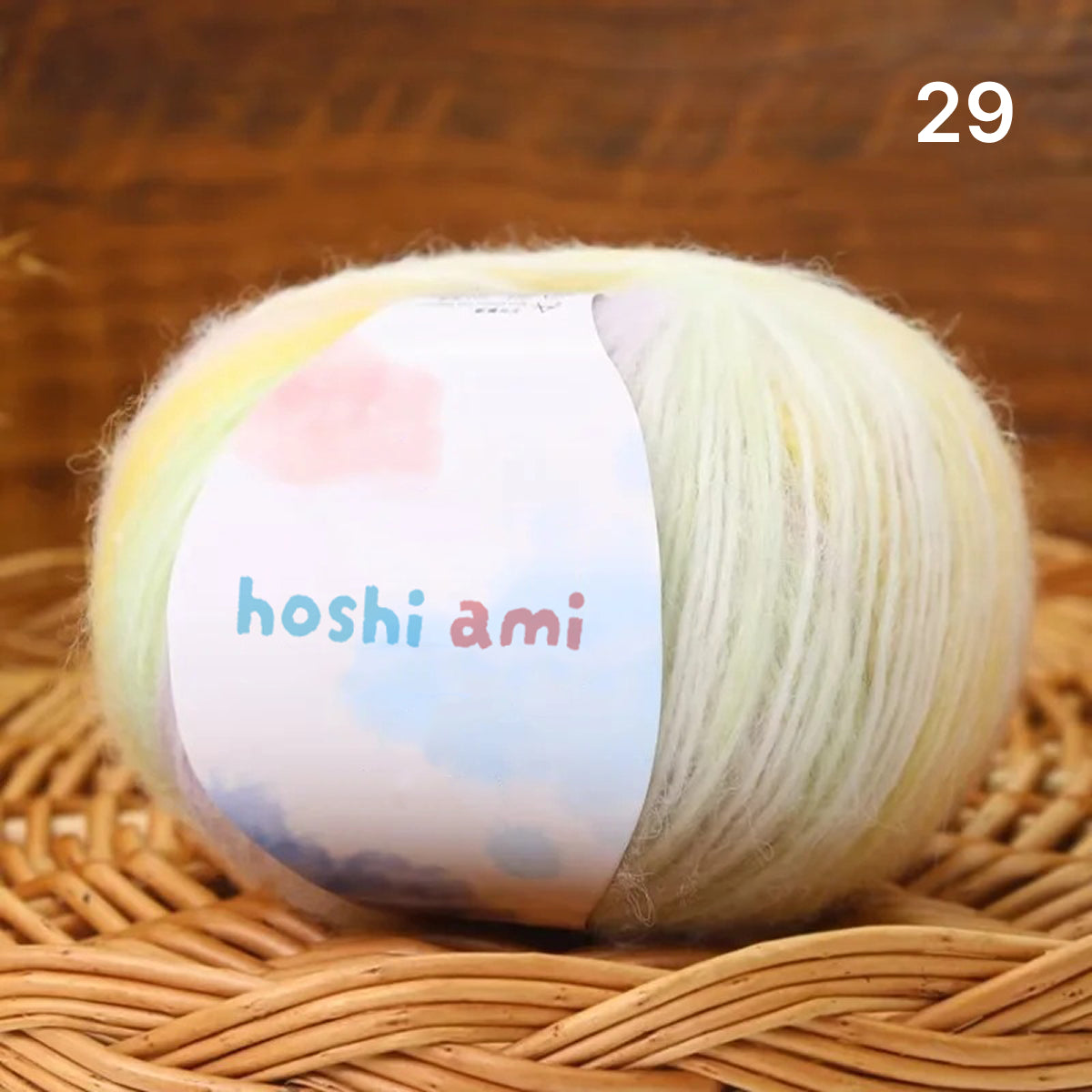 雲シリーズ　雲のように美しい段染め シルクモヘア 50g 防縮ウール配合