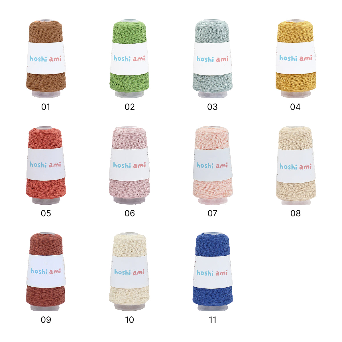 Breeze Lace Yarn（ブリーズレースヤーン）50g｜3本撚りのコットンリネンレース糸｜サマーヤーン｜春夏のウェア・ショール・小物に｜全11色