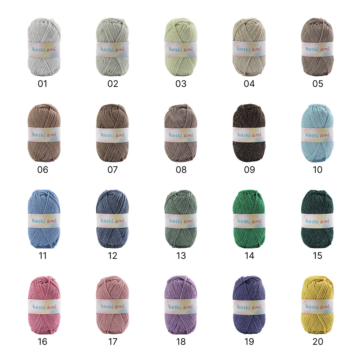 Starlight Lame Cotton（スターライト・ラメコットン）50g｜ふんわりコットン×きらめく銀糸｜バッグ・帽子・韓国風小物に｜高見えデザイン｜全29色