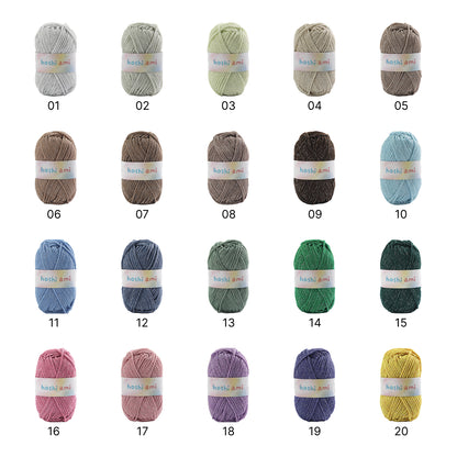 Starlight Lame Cotton（スターライト・ラメコットン）50g｜ふんわりコットン×きらめく銀糸｜バッグ・帽子・韓国風小物に｜高見えデザイン｜全29色