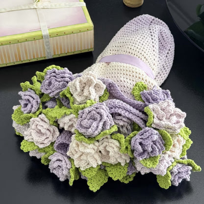 【手編みキット】オーシャンソングローズブランケット｜花モチーフ｜コットン混で春夏におすすめ｜母の日・ギフトにも｜初心者さんOK｜動画＋電子版編み図付き