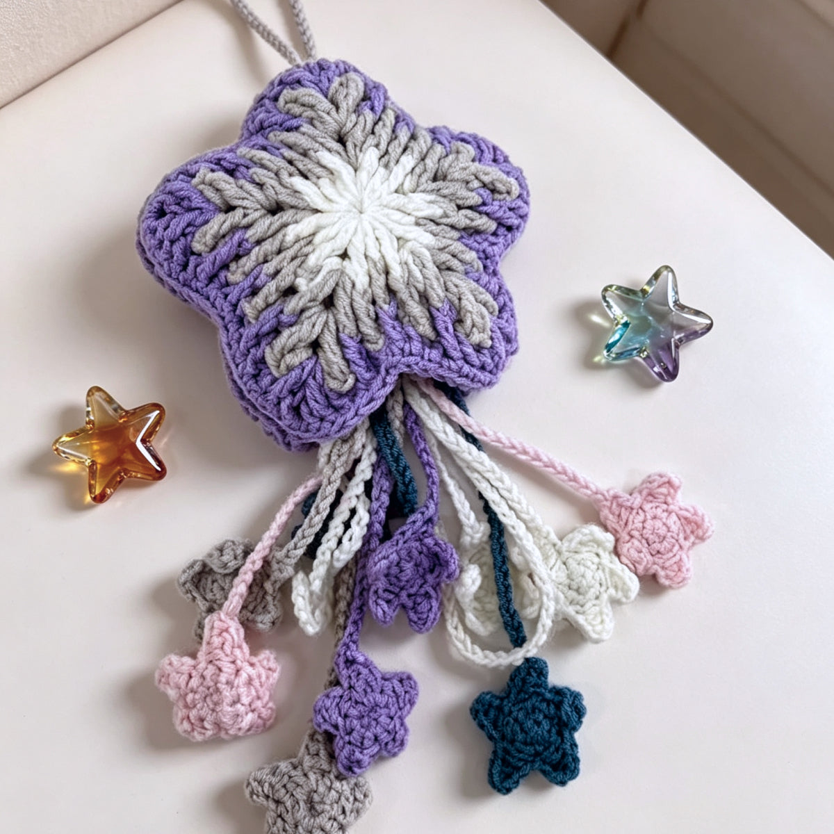 手編みキット hoshi charm｜ダブルスターセット｜バッグチャーム