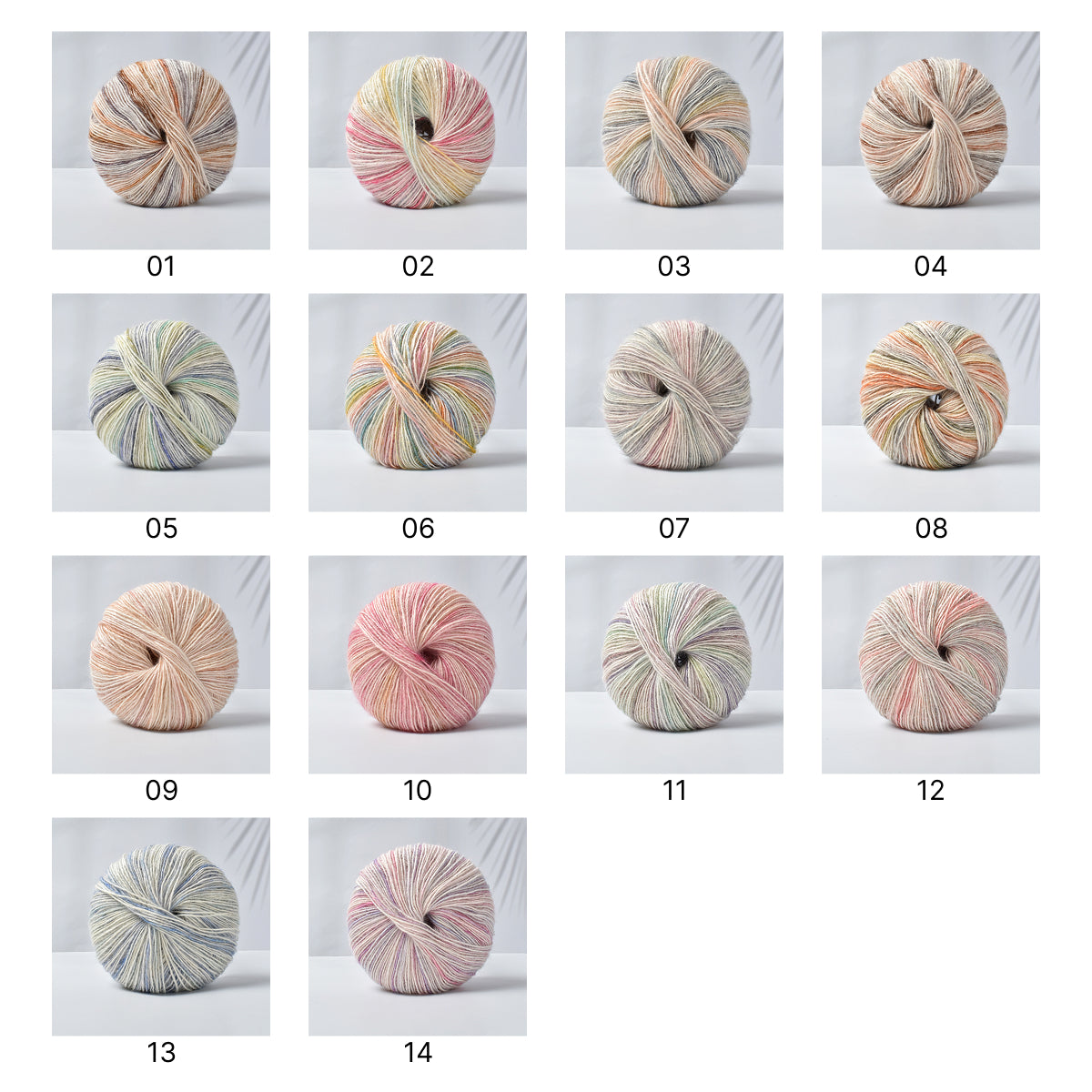 Pastel Cotton （パステルコットン）50g｜やさしい彩りのコットングラデーション糸｜中細・サマーヤーン ｜全14色