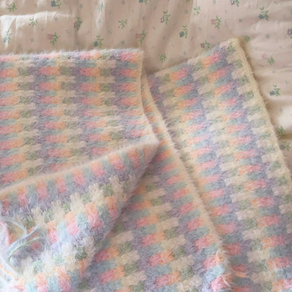 【手編みキット】Yumeiro Blanket（ゆめいろブランケット）｜8色で編むふんわりブランケット｜ミルキーカラー｜2サイズ｜編み図付き