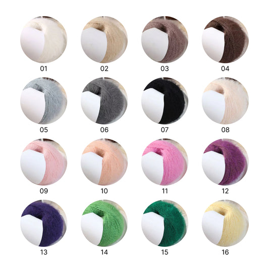 スノーファーヤーン 100g｜雪のようなふわふわ感｜全27色 単色ファー毛糸｜マフラー・帽子・スヌード・編みぐるみ向け