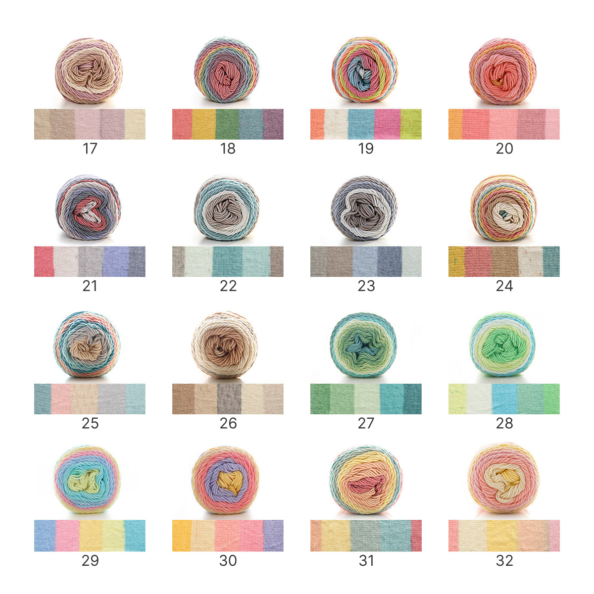 「夢」 100g｜多彩なグラデーションヤーン｜編むだけで可愛いボーダー柄が出現｜SNSで話題の韓国風
