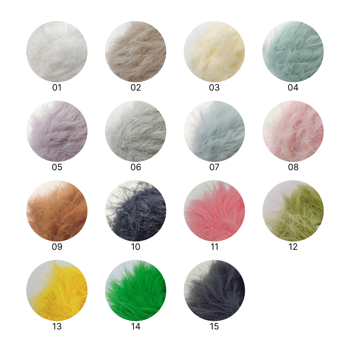 Mochi Fur Yarn（モチファーヤーン）50g｜ふわもこ・フェイクファー・パステルカラー｜帽子・マフラー｜韓国トレンド｜全15色