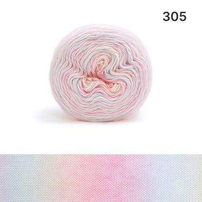【手編みキット】Pina Fringe Shawl（ピナフリンジショール）｜パイナップル模様の大判ショール｜ロングフリンジ・透かし編み・段染め｜編み図付き（一部動画あり）