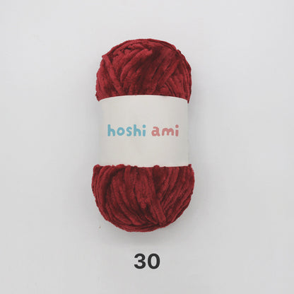 Moco Velvet Yarn（モコベルベットヤーン）100g｜シェニール・モールヤーン｜ベルベットのような艶感の毛糸｜秋冬小物・あみぐるみに｜全50色