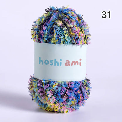 Leaf Ribbon Yarn（リーフリボンヤーン）｜韓国風ファンシーヤーン｜単独でも引き揃え用としても最適｜純色＆グラデーション｜全33色