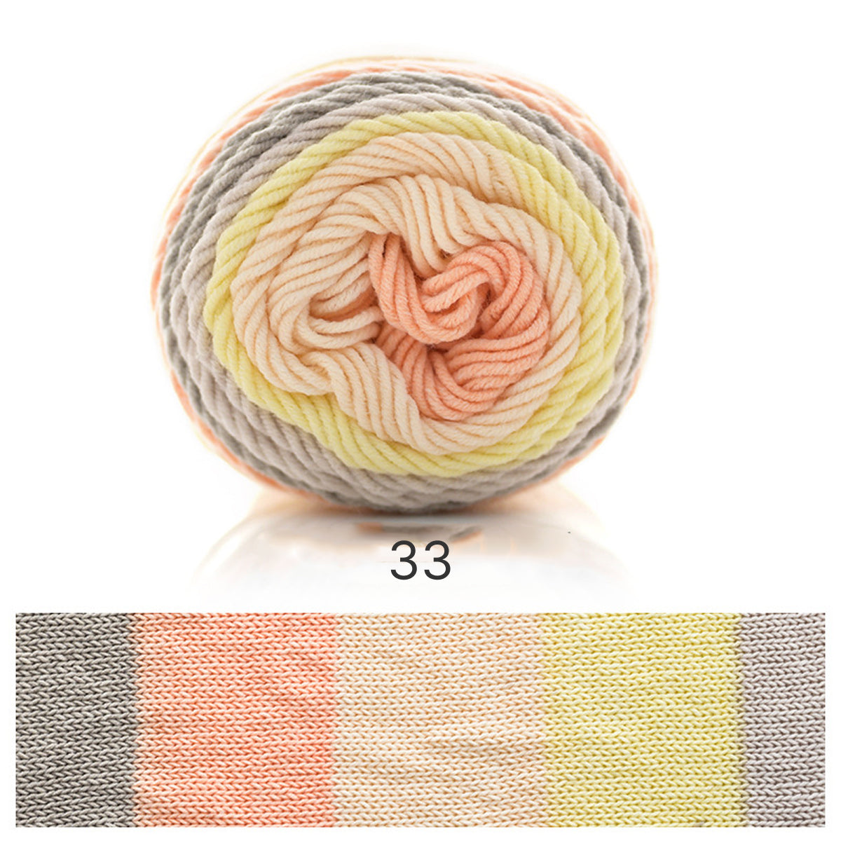 「夢」 100g｜多彩なグラデーションヤーン｜編むだけで可愛いボーダー柄が出現｜SNSで話題の韓国風