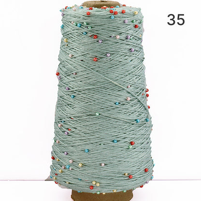Pearl Cotton（パールコットン）350g｜真珠のような輝き｜パールビーズ入りシルケットコットン｜上品な艶と涼やかなサマーヤーン｜韓国トレンドのバレエコア風｜全75色