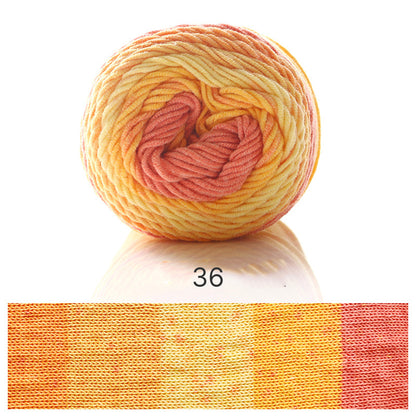 「夢」 100g｜多彩なグラデーションヤーン｜編むだけで可愛いボーダー柄が出現｜SNSで話題の韓国風