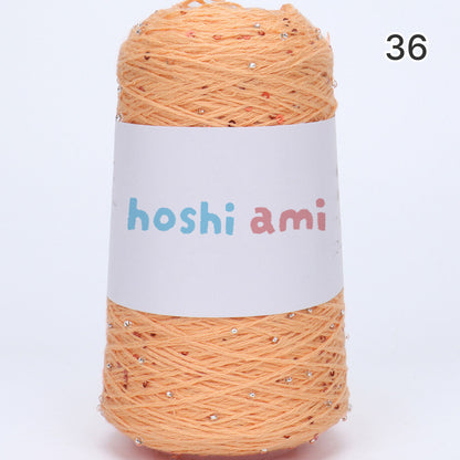 【綿100％】Dazzle Yarnダズルヤーン 50g｜ビーズとスパンコール付き｜春夏向け サマーヤーン 5本撚り｜ウェア、ショール、小物用