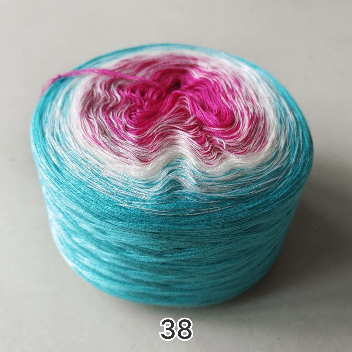 【シルケット加工・綿100%】Joyful Cake Yarn（ジョイフルケーキヤーン）300g｜ロングピッチ段染め・韓国風｜夏用ウェア・ショール・ブランケットに最適｜全36色｜電子版 ショール編みレシピ プレゼント！