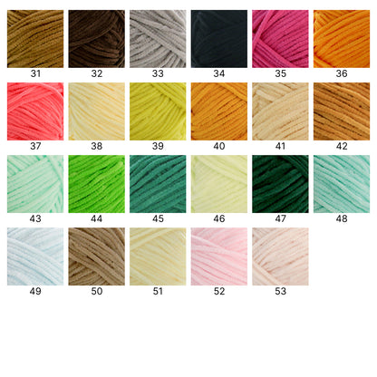 Bonbon Yarn（ボンボンヤーン）50g｜細めのシェニール毛糸｜あみぐるみ・ヘアアクセ・小物に｜全53色