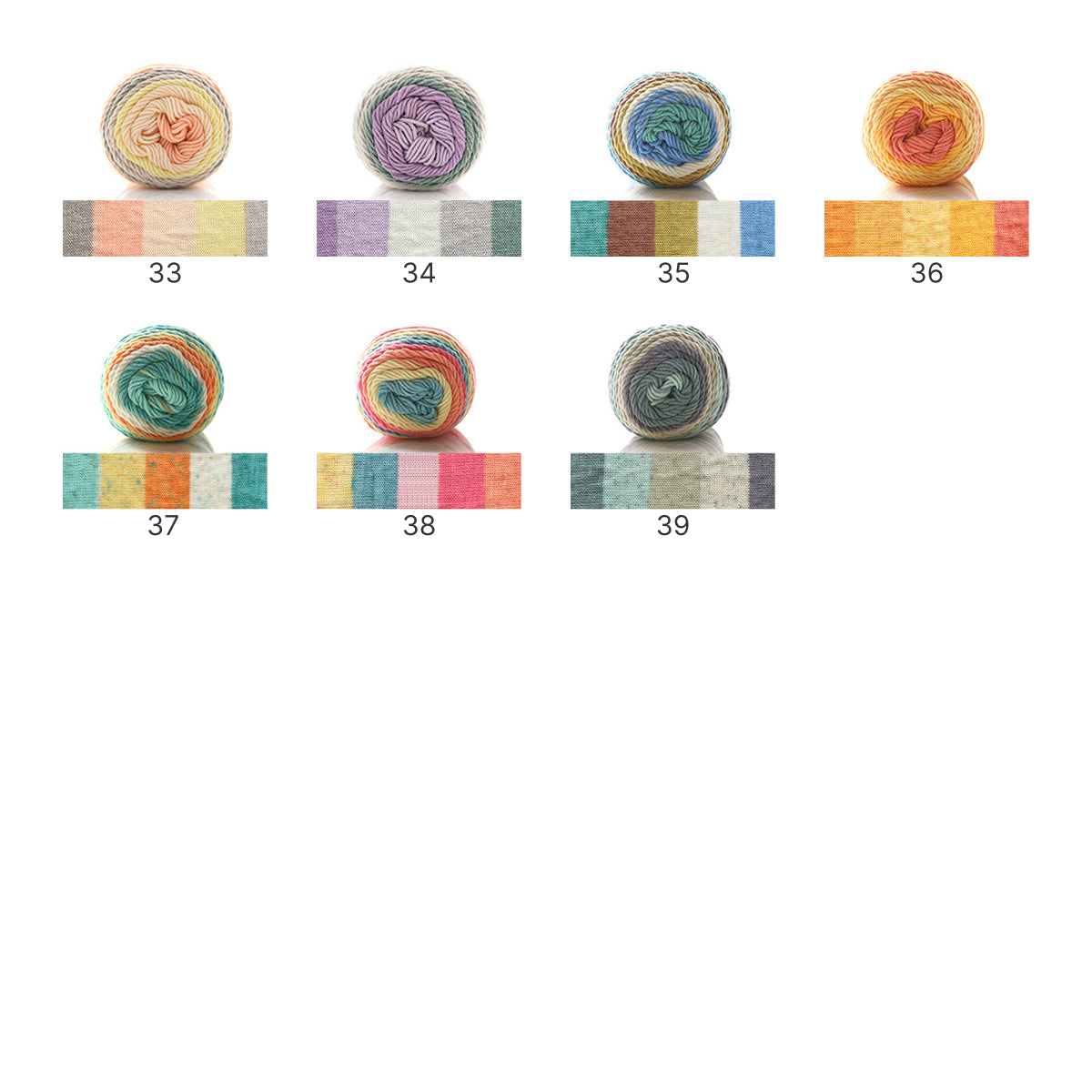 「夢」 100g｜多彩なグラデーションヤーン｜編むだけで可愛いボーダー柄が出現｜SNSで話題の韓国風
