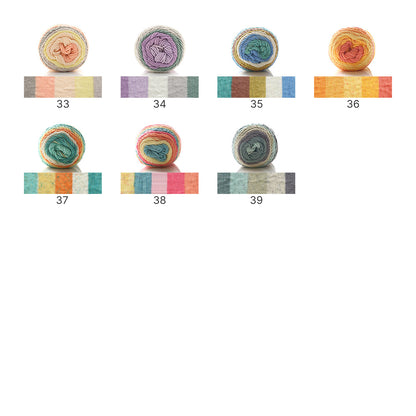 「夢」 100g｜多彩なグラデーションヤーン｜編むだけで可愛いボーダー柄が出現｜SNSで話題の韓国風