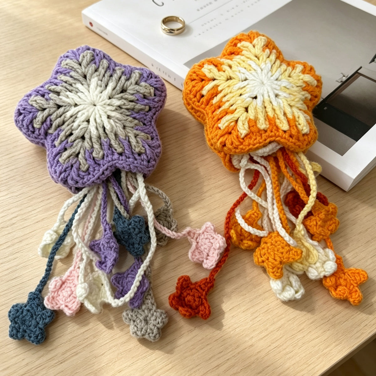 手編みキット hoshi charm｜ダブルスターセット｜バッグチャーム