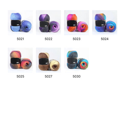 【100g】段染めウールSerenade（セレナーデ ）｜幻想的なグラデーション｜手紡ぎ風シングルツイスト｜ショール・ウェアに