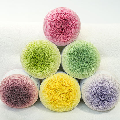 【大容量230g】ふんわり綿混グラデーション糸ノンファーヤーンNo Fur Yarn｜1玉でベストが完成｜大人可愛いニュアンスカラー｜コットン混