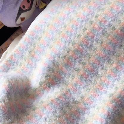 【手編みキット】Yumeiro Blanket（ゆめいろブランケット）｜8色で編むふんわりブランケット｜ミルキーカラー｜2サイズ｜編み図付き