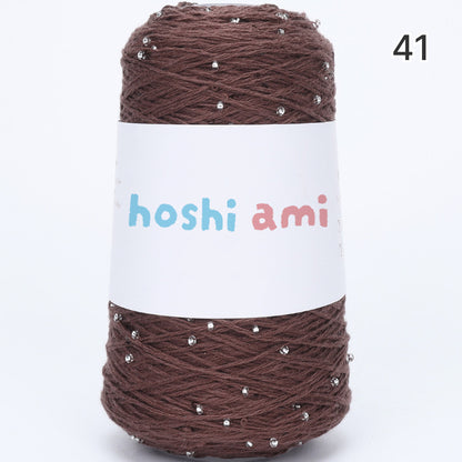 【綿100％】Dazzle Yarnダズルヤーン 50g｜ビーズとスパンコール付き｜春夏向け サマーヤーン 5本撚り｜ウェア、ショール、小物用