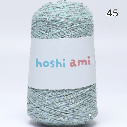 【綿100％】Dazzle Yarnダズルヤーン 50g｜ビーズとスパンコール付き｜春夏向け サマーヤーン 5本撚り｜ウェア、ショール、小物用