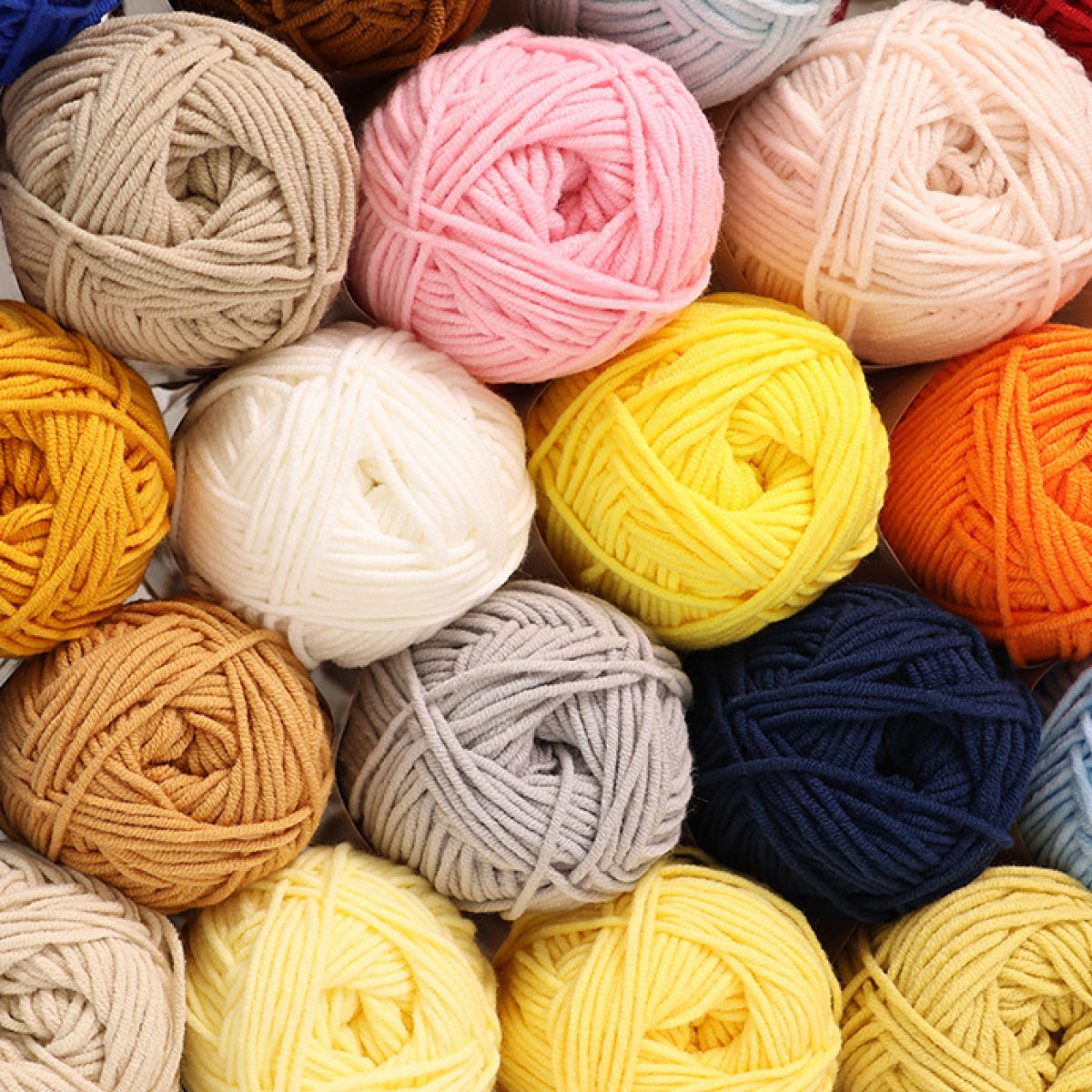 「プレミアム・コーマコットン」　50g｜全39色 高品質 5ply｜初心者にもおすすめの高耐久毛糸｜あみぐるみ〜服まで幅広く使える