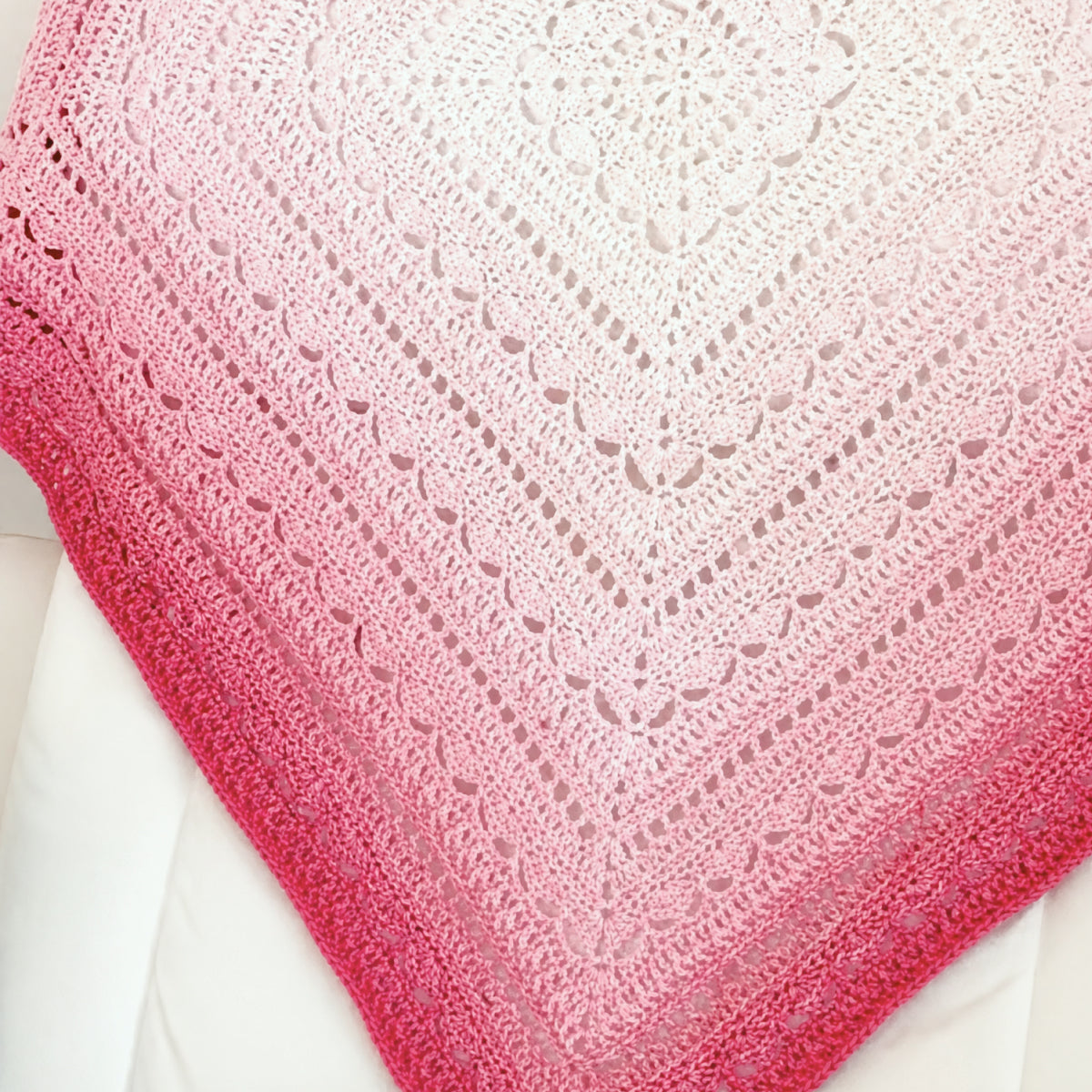 【手編みキット】Melody Wave Blanket（メロディーウェーブブランケット）｜Melody Cake Yarnで編む｜ロングピッチ段染め｜綿100%｜編み図付き｜全36色