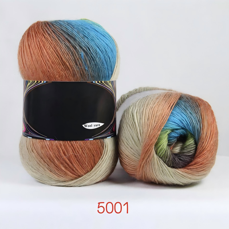 【100g】段染めウールSerenade（セレナーデ ）｜幻想的なグラデーション｜手紡ぎ風シングルツイスト｜ショール・ウェアに