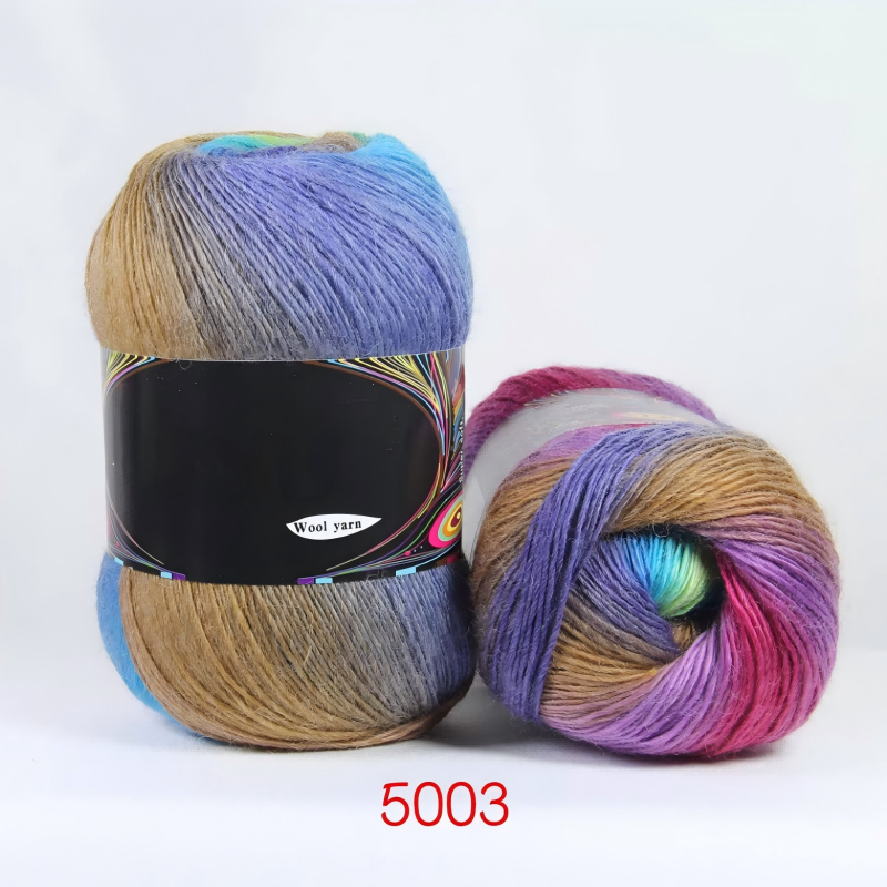 【100g】段染めウールSerenade（セレナーデ ）｜幻想的なグラデーション｜手紡ぎ風シングルツイスト｜ショール・ウェアに