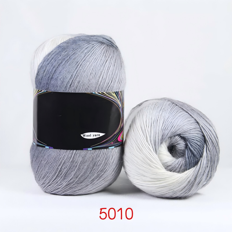 【100g】段染めウールSerenade（セレナーデ ）｜幻想的なグラデーション｜手紡ぎ風シングルツイスト｜ショール・ウェアに