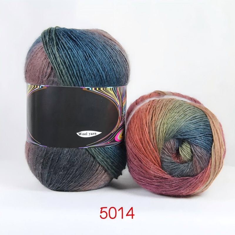 【100g】段染めウールSerenade（セレナーデ ）｜幻想的なグラデーション｜手紡ぎ風シングルツイスト｜ショール・ウェアに