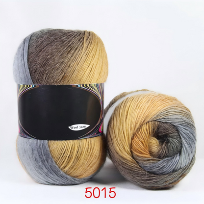 【100g】段染めウールSerenade（セレナーデ ）｜幻想的なグラデーション｜手紡ぎ風シングルツイスト｜ショール・ウェアに