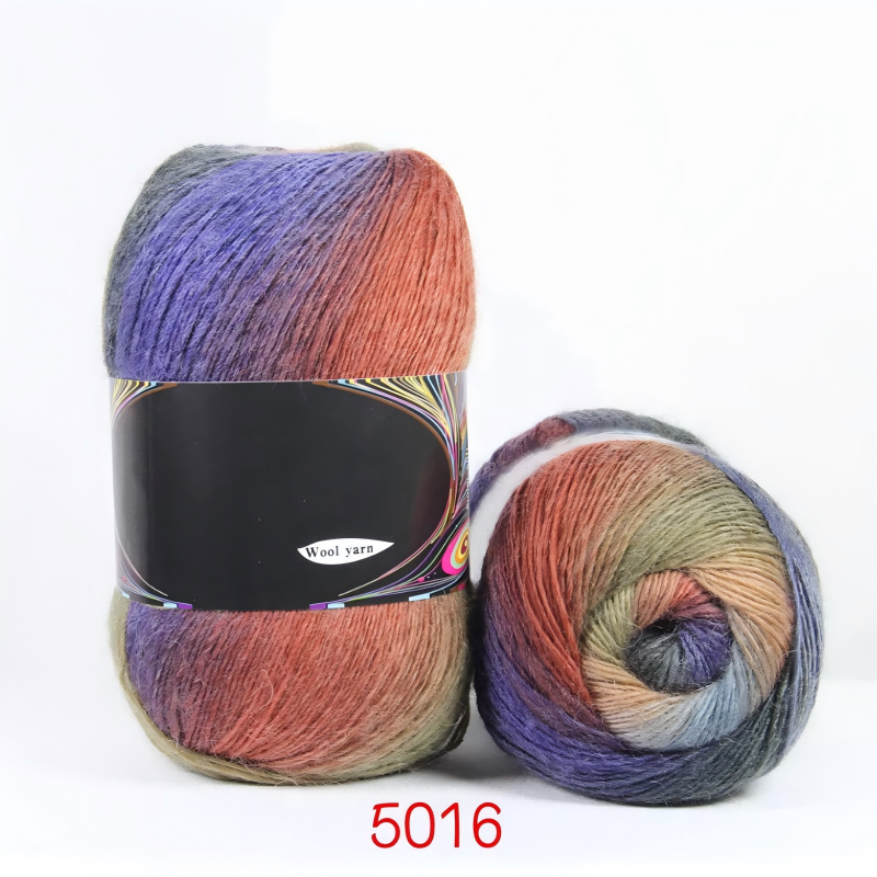 【100g】段染めウールSerenade（セレナーデ ）｜幻想的なグラデーション｜手紡ぎ風シングルツイスト｜ショール・ウェアに