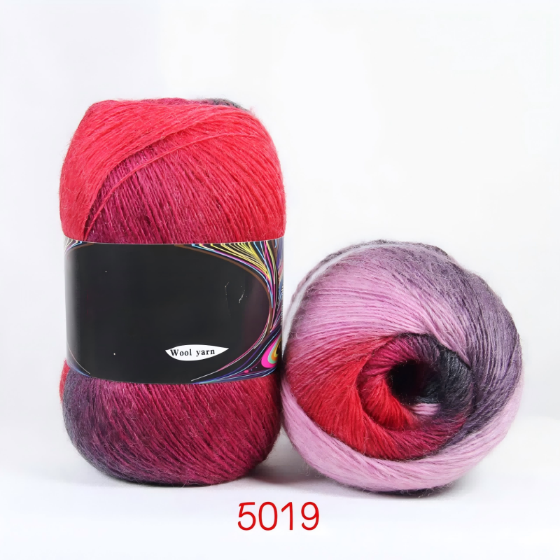 【100g】段染めウールSerenade（セレナーデ ）｜幻想的なグラデーション｜手紡ぎ風シングルツイスト｜ショール・ウェアに