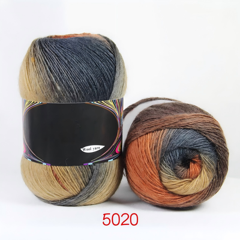 【100g】段染めウールSerenade（セレナーデ ）｜幻想的なグラデーション｜手紡ぎ風シングルツイスト｜ショール・ウェアに