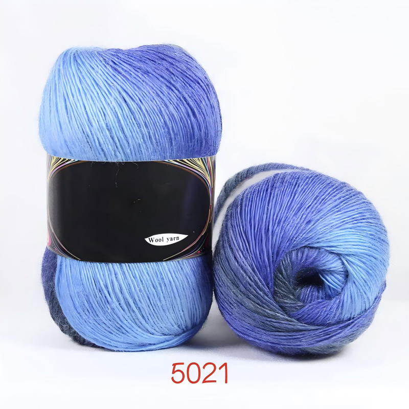 【100g】段染めウールSerenade（セレナーデ ）｜幻想的なグラデーション｜手紡ぎ風シングルツイスト｜ショール・ウェアに