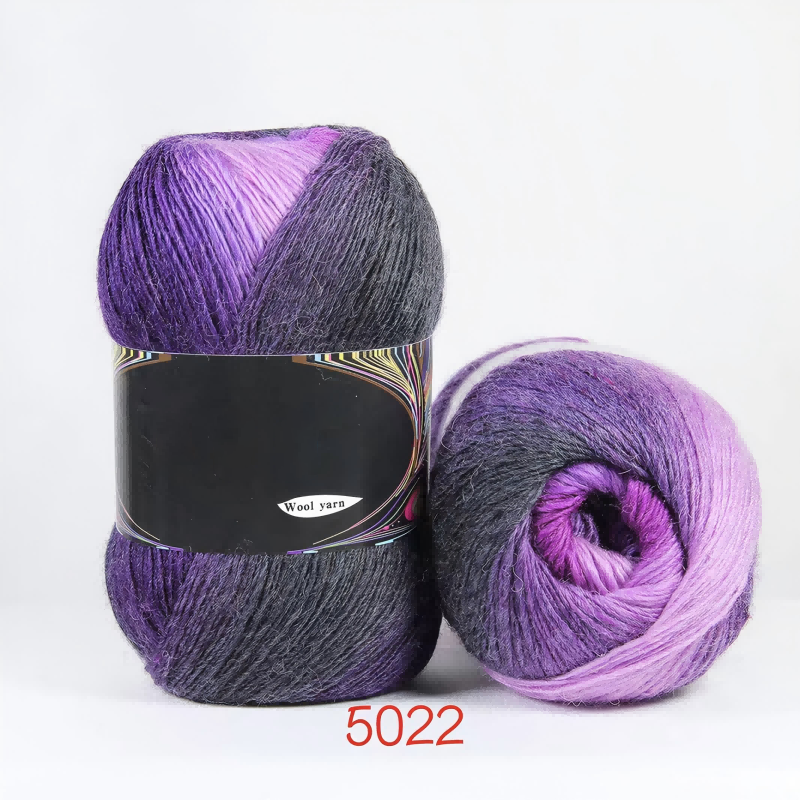 【100g】段染めウールSerenade（セレナーデ ）｜幻想的なグラデーション｜手紡ぎ風シングルツイスト｜ショール・ウェアに