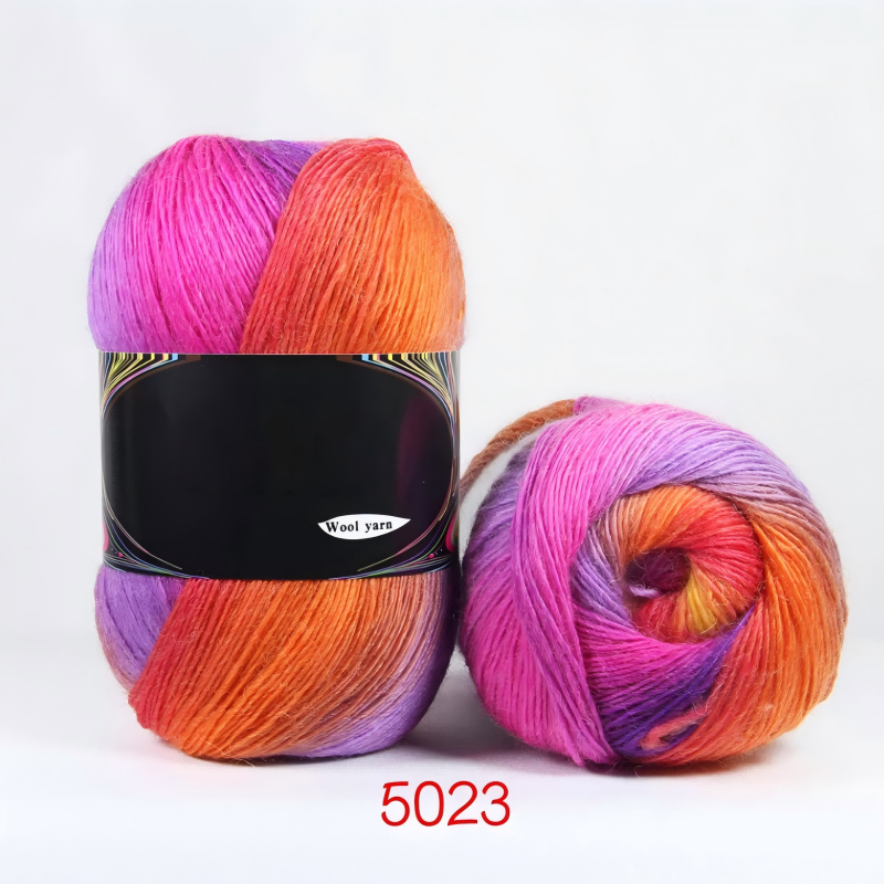 【100g】段染めウールSerenade（セレナーデ ）｜幻想的なグラデーション｜手紡ぎ風シングルツイスト｜ショール・ウェアに